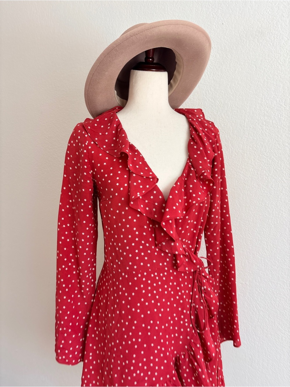 Realisation Par Silk Polka Dot Red Dress - Picture 4 of 10